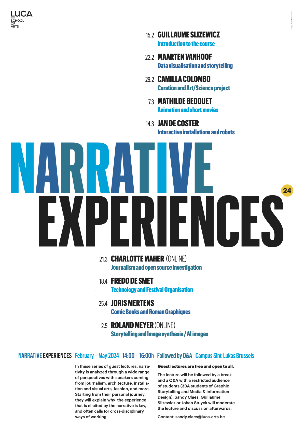 Narrative Experiences February - May 2024